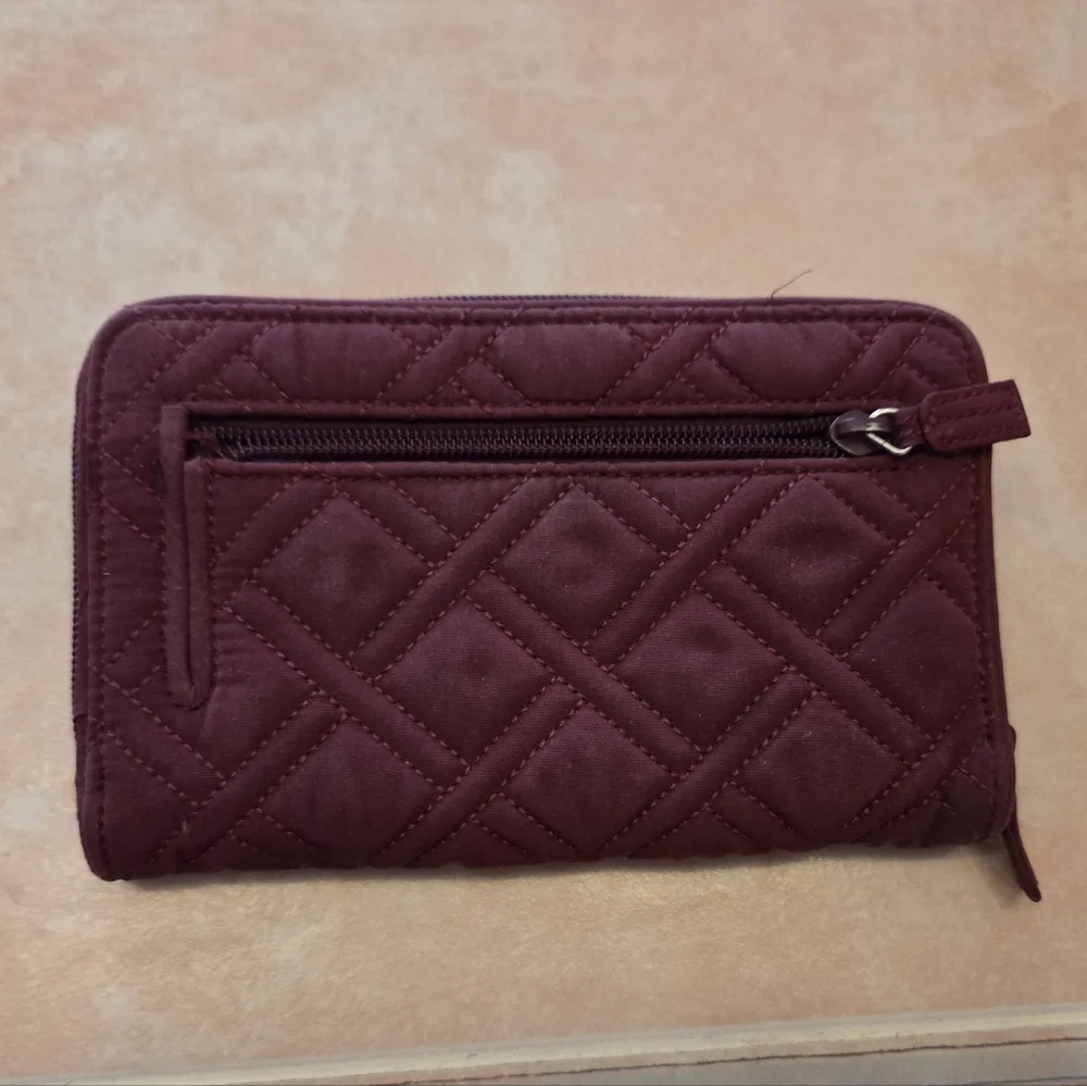 Vera Bradley Burgundy Wallet - Picture 2 of 7